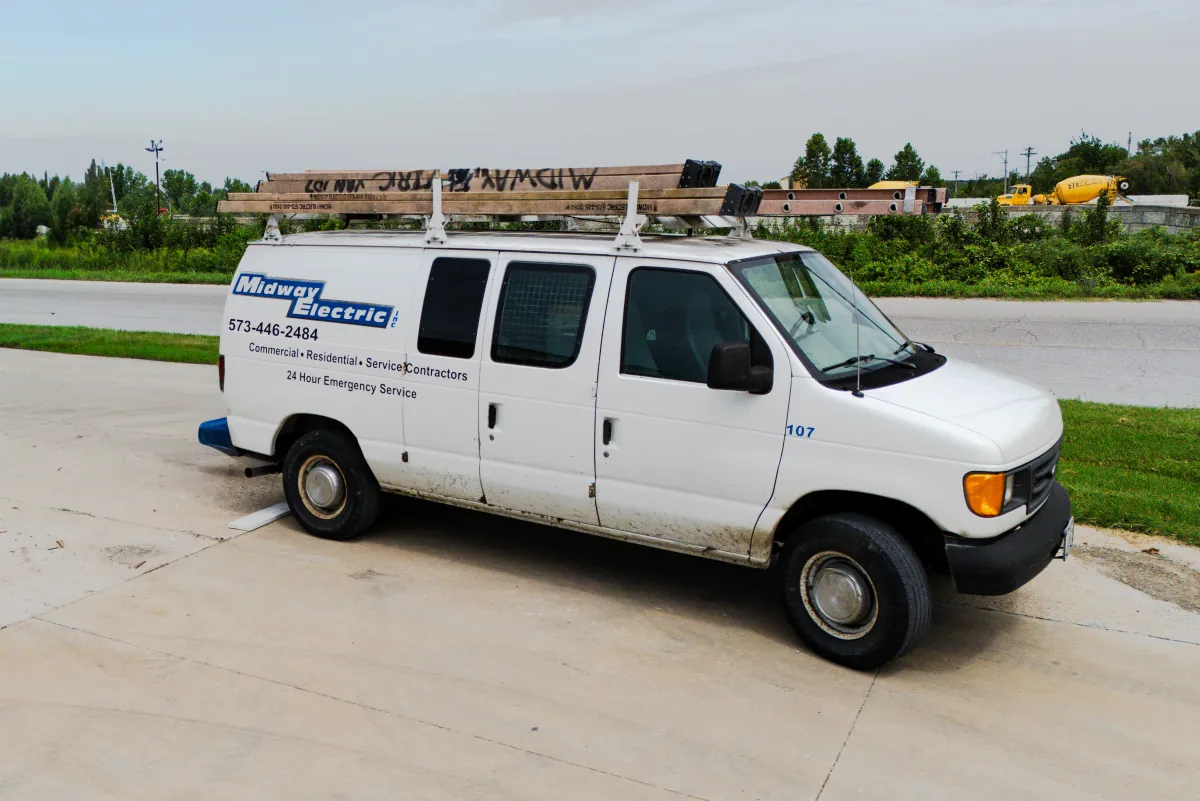 A Midway Electric service van, ready for commercial and residential work